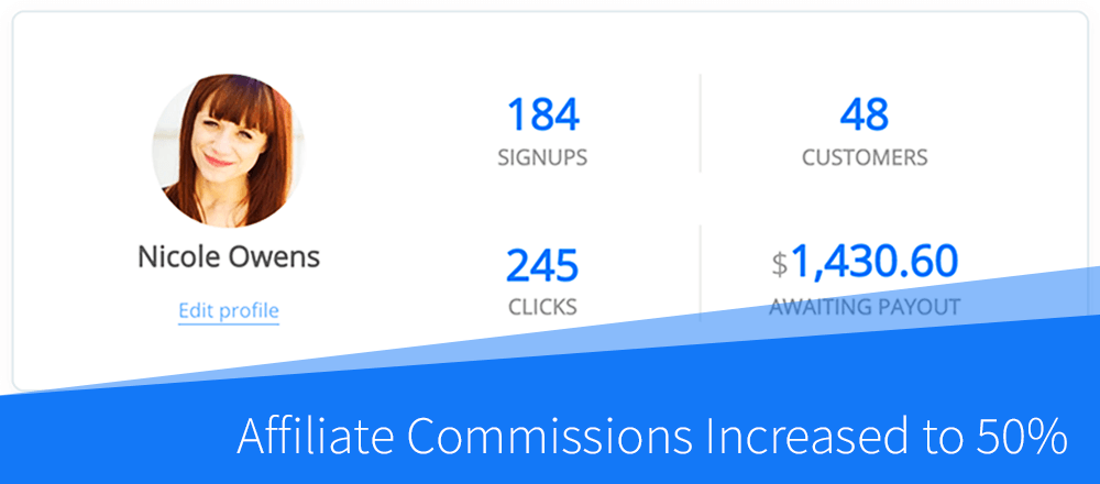 All Affiliate Commissions Temporarily Increased to 50%