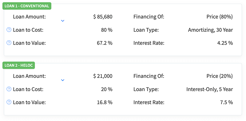 Add multiple purchase loans to each property