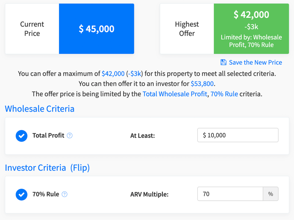 Real Estate Offer Calculator