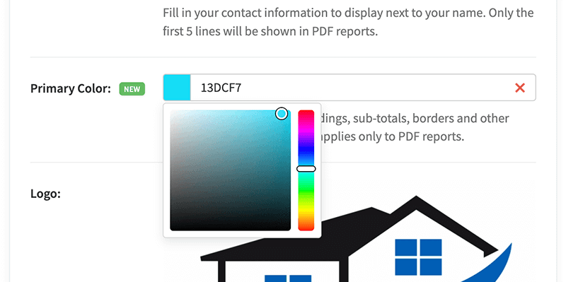 Change the primary report color to match your branding