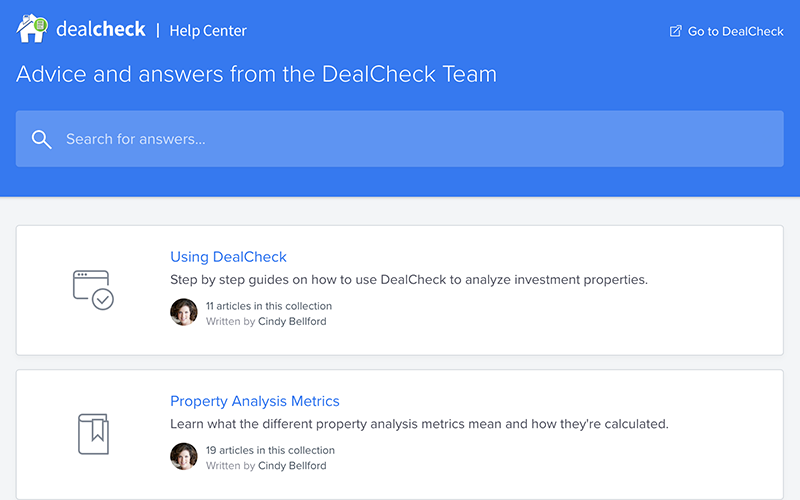 DealCheck Help Center