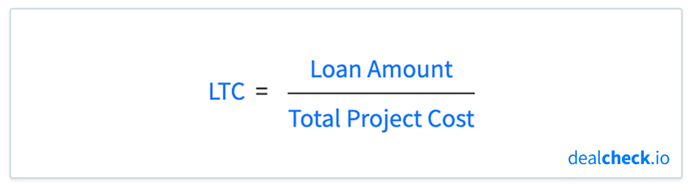 The loan to cost ratio (LTC) calculation formula