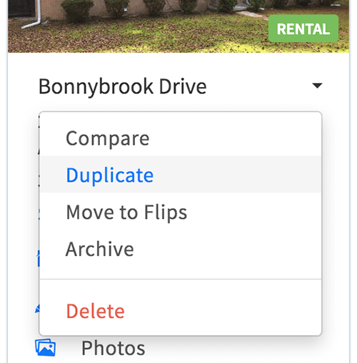 Quickly duplicate or move any property from the menu