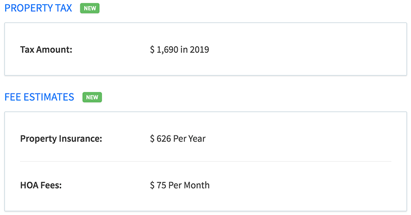 Import Property Tax Values & Fee Estimates